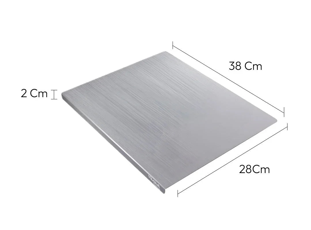 tabla de acero inoxidable para cocina, medidas 38x28x2 cm