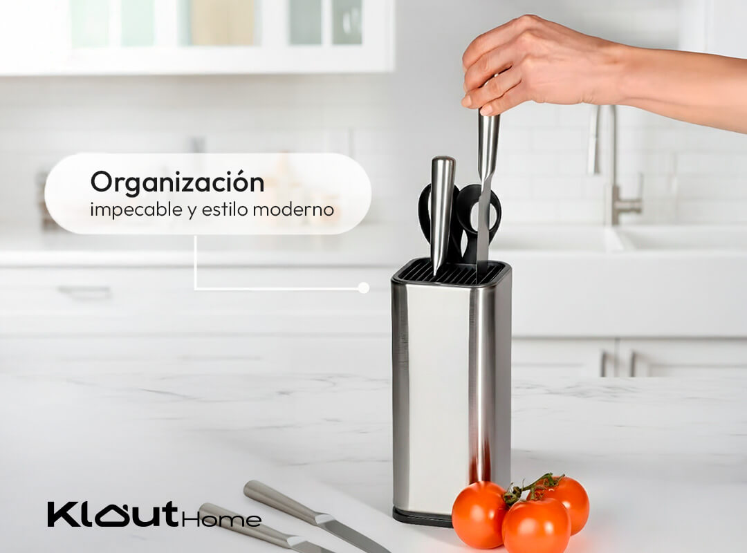 Set de Cuchillos con Base de Acero Inoxidable