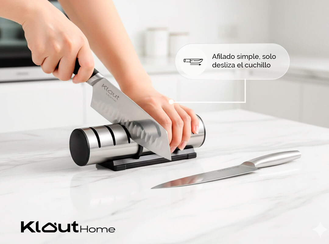 Afilador de Cuchillos de Tres Etapas | Klout Home®