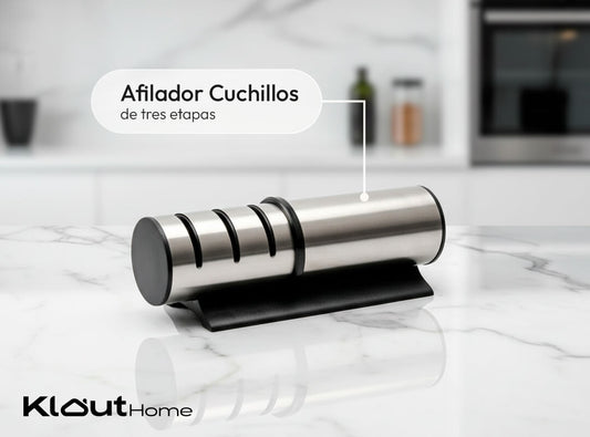 Afilador de Cuchillos de Tres Etapas | Klout Home®