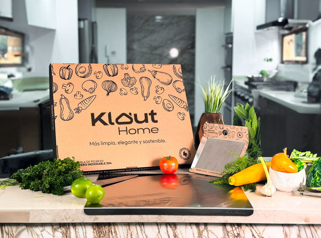 COMBO Tabla de picar acero inoxidable | Recoge Alimentos