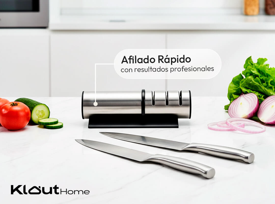 Afilador de Cuchillos de Tres Etapas | Klout Home®