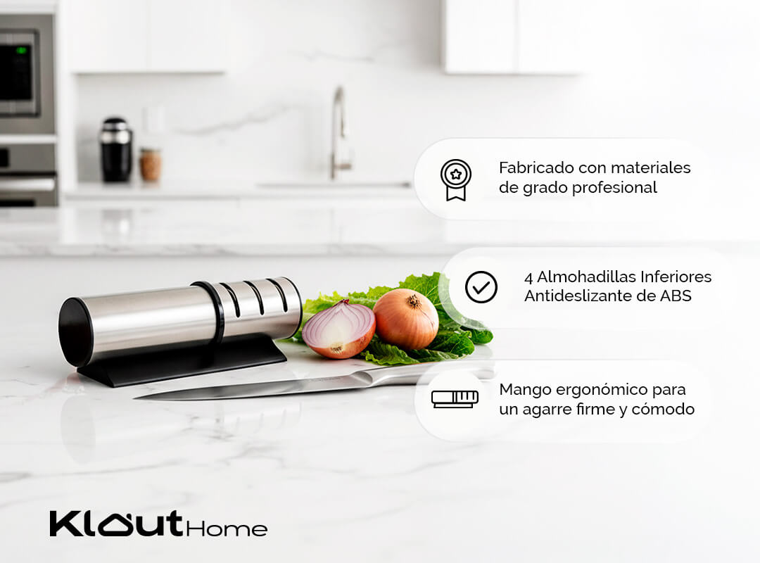 Afilador de Cuchillos de Tres Etapas | Klout Home®