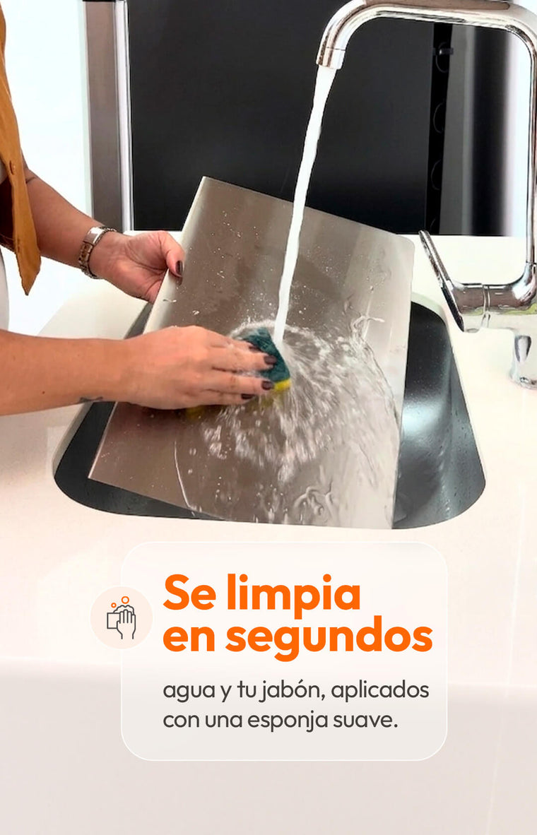 Se limpia en segundos